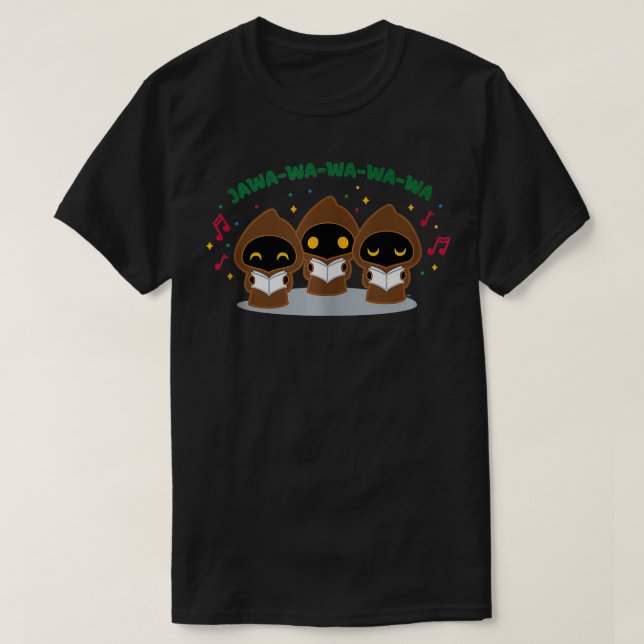 Wars Holiday Jawa Christmas ol Cute JawaWaWaWaWa  T-Shirt (Design Front)