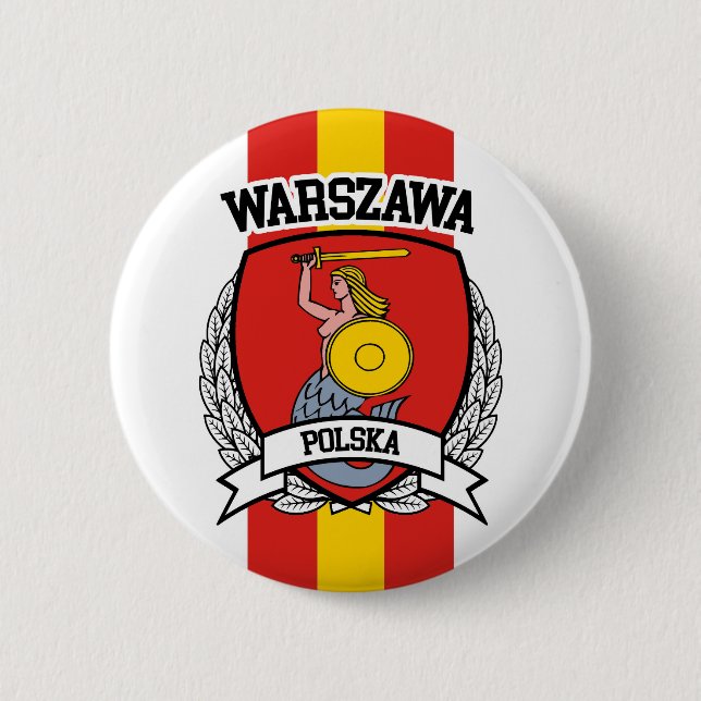 Warsaw 6 Cm Round Badge (Front)