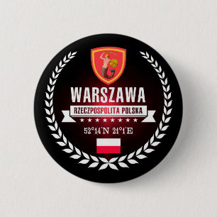 Warsaw 6 Cm Round Badge
