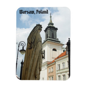 Warsaw church and statue, Poland Magnet