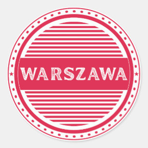 Warsaw City Pride Emblem – Polish Identity Classic Round Sticker