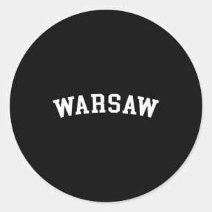 Warsaw  classic round sticker