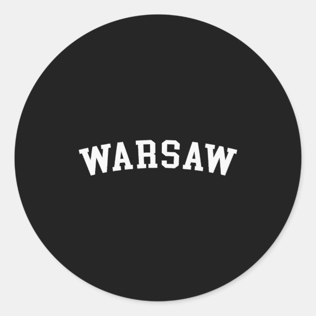 Warsaw  classic round sticker (Front)