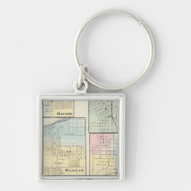 Warsaw, Macomb, Marshall, Canton Key Ring (Front)