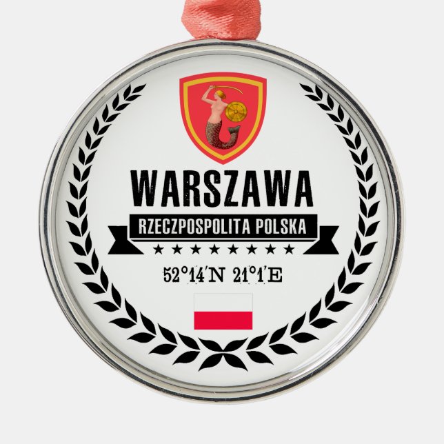 Warsaw Metal Tree Decoration (Front)