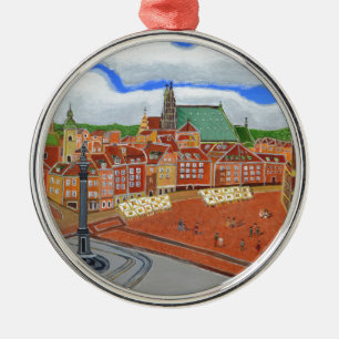 Warsaw-Old Town Metal Tree Decoration