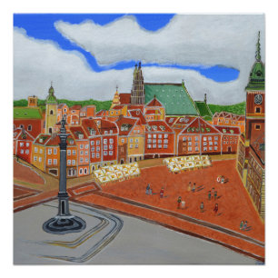 Warsaw Old Town Poster