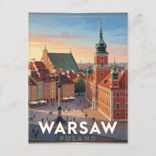 Warsaw Old Town Royal Castle Poland Postcard