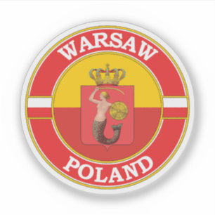 Warsaw Poland Circle Emblem