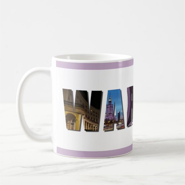 Warsaw Poland City Travel Photos Coffee Mug (Left)