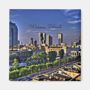 Warsaw, Poland Cityscape Magnet