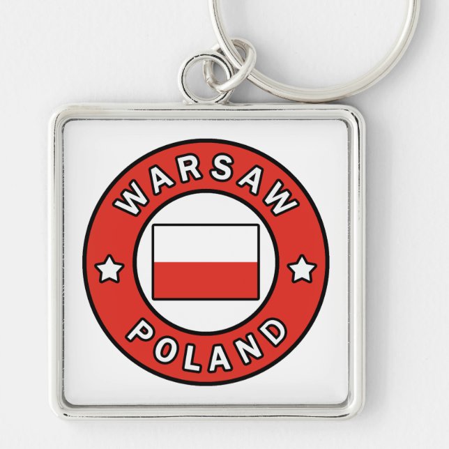 Warsaw Poland Key Ring (Front)