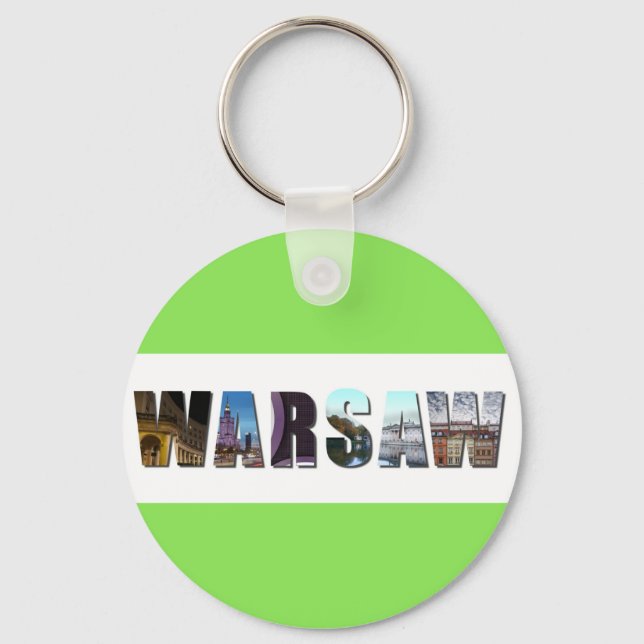 Warsaw Poland Key Ring (Front)