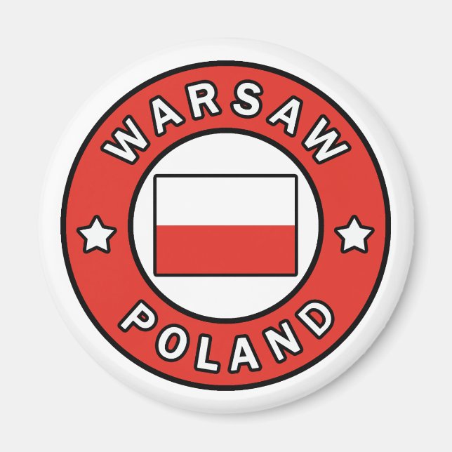 Warsaw Poland Magnet (Front)