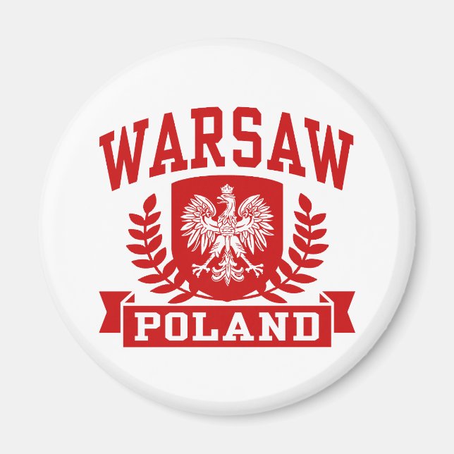 Warsaw Poland Magnet (Front)