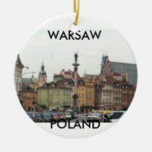 WARSAW POLAND OLD TOWN CERAMIC TREE DECORATION