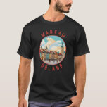 Warsaw Poland Retro Distressed Circle T-Shirt<br><div class="desc">Warsaw retro vector travel design. It's a captivating blend of architectural styles,  from the charming Old Town to the towering Palace of Culture and Science.</div>