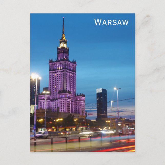 Warsaw Poland Travel Photo Postcard (Front)