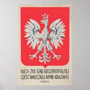 Warsaw Uprising Poster Honour & Glory to the