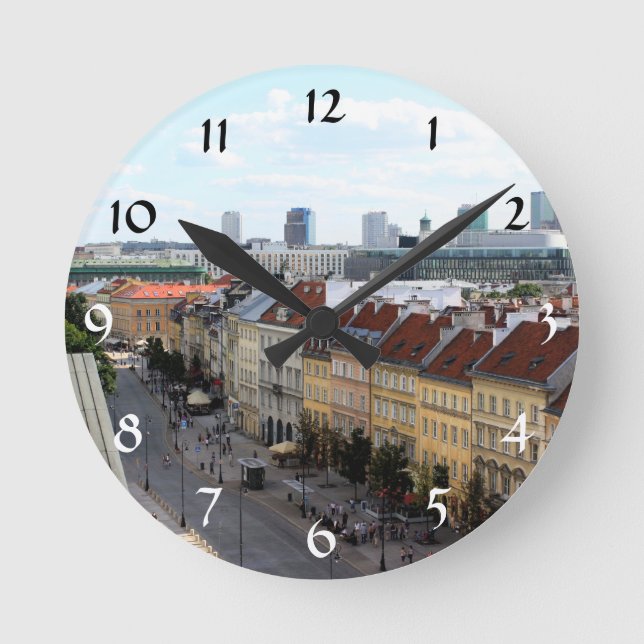 Warsaw View Round Clock (Front)