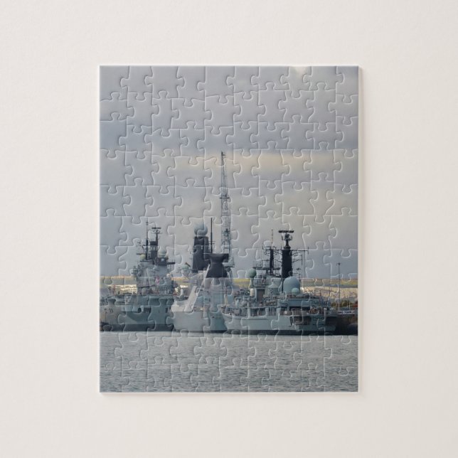 Warships In Portsmouth Jigsaw Puzzle (Vertical)