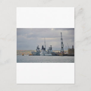 Warships In Portsmouth Postcard