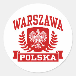 Warszawa Polska Classic Round Sticker