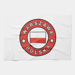 Warszawa Polska Tea Towel
