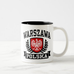 Warszawa Polska Two-Tone Coffee Mug