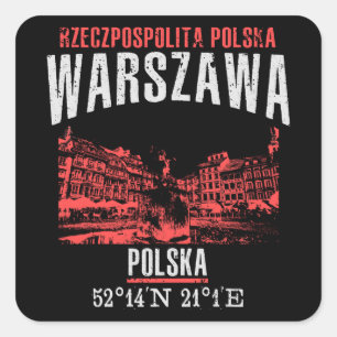 Warszawa Square Sticker