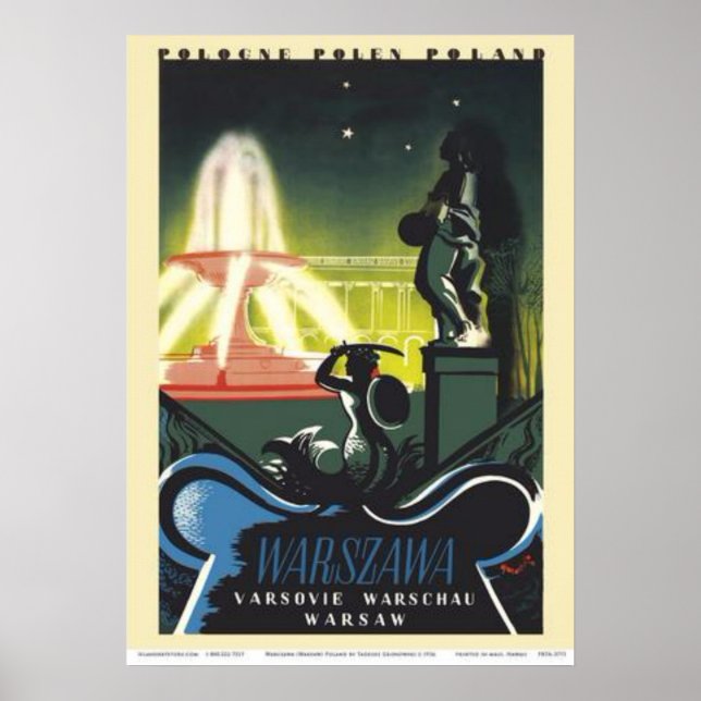 Warszawa (Warsaw) Poland - Saxon Palace Gardens Fo Poster (Front)