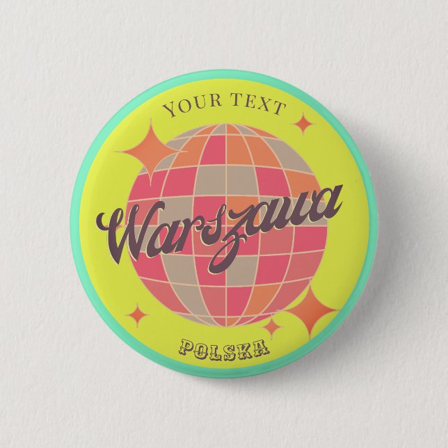 Warszawa Warsaw polska Poland decoration  6 Cm Round Badge (Front)