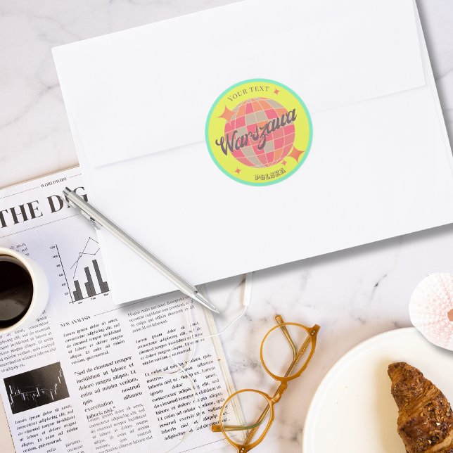 Warszawa Warsaw polska Poland souvenir  Classic Round Sticker (Creator Uploaded)