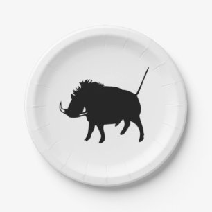 Wart Hog Paper Plate