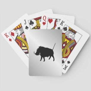 Wart Hog Silver Playing Cards