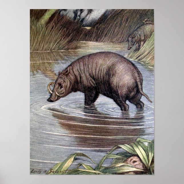 Warthog by Louis Sargent, Vintage Wild Animals Poster (Front)
