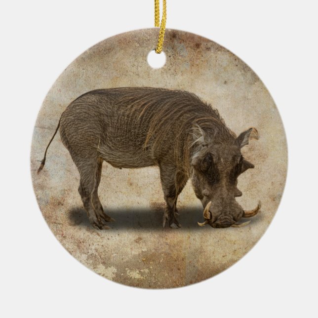 WARTHOG CERAMIC TREE DECORATION (Front)