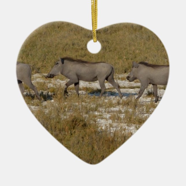 Warthog Parade Tom Wurl Ceramic Tree Decoration (Front)
