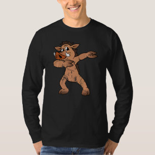 Warthog Wild Boar Animal Dabbing Dab Dancing Vinta T-Shirt