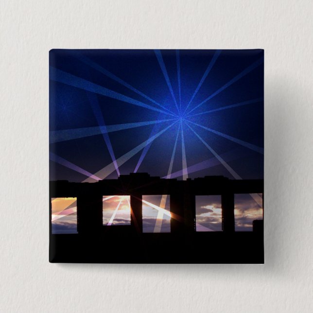 WARTIME GHOSTS WALES UK 15 CM SQUARE BADGE (Front)