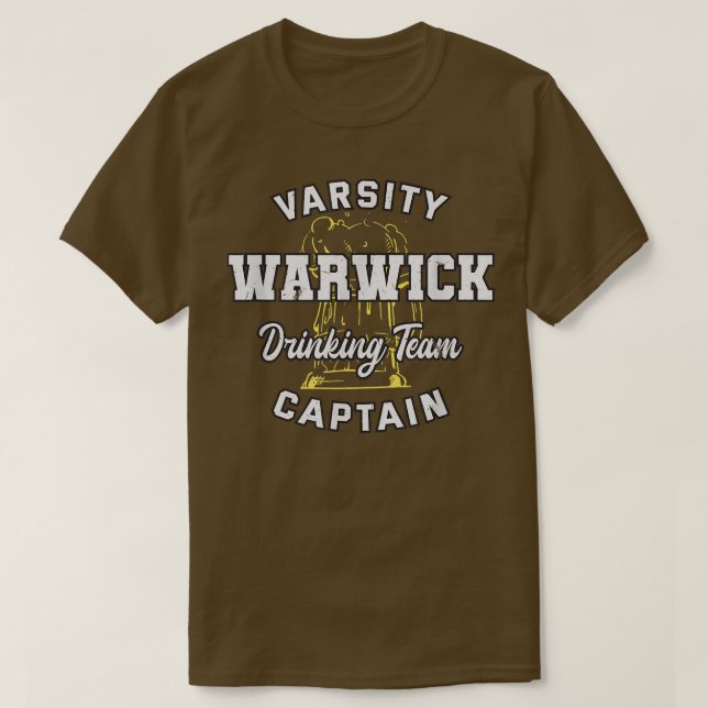 Warwick Drinking Team Captain Rhode Island Beer Lo T-Shirt (Design Front)
