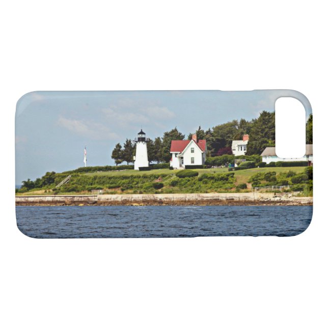 Warwick Neck Lighthouse, Rhode Island iPhone Case (Back (Horizontal))