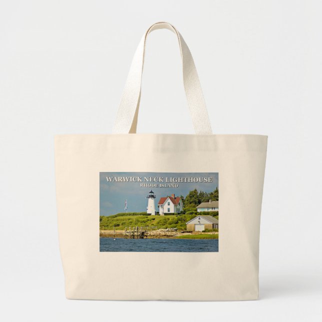 Warwick Neck Lighthouse, Rhode Island Tote Bag (Front)