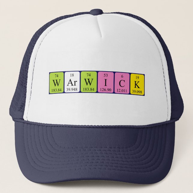 Warwick periodic table name hat (Front)