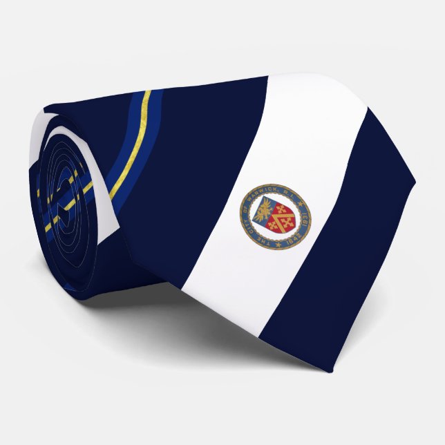 Warwick (Rhode Island) city flag Neck Tie (Rolled)