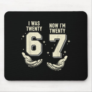 Was 26 27 Years Old Retro Vintage Funny Six Seven Mouse Mat