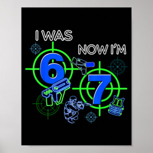 Was 6 7 funny 67 six seven meme laser tag birthday poster