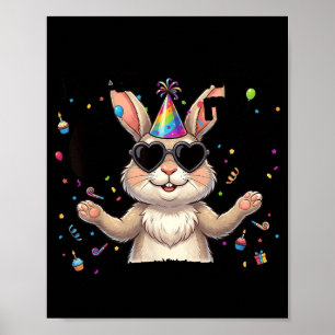 was 6 7 Funny 6 7 Birthday Boys Girls Easter Bunny Poster