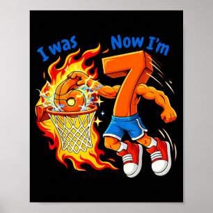 Was 6 7 funny basketball 6 7 birthday boy kids poster