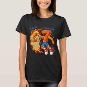 Was 6 7 funny basketball 6 7 birthday boy kids T-Shirt